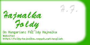 hajnalka foldy business card